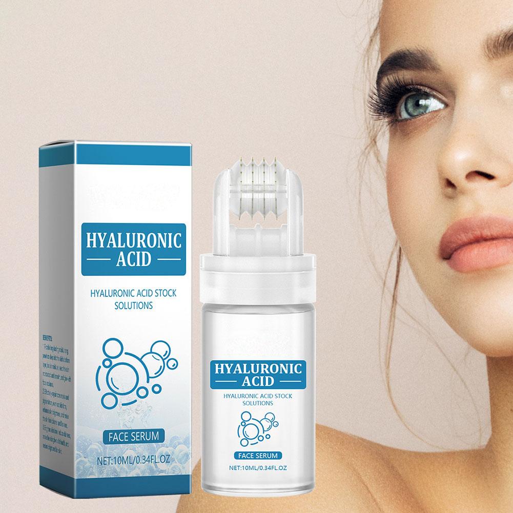 Face Moisturizer - 히알루론산 페이스 세럼 10ml, 롤러형 도포기,