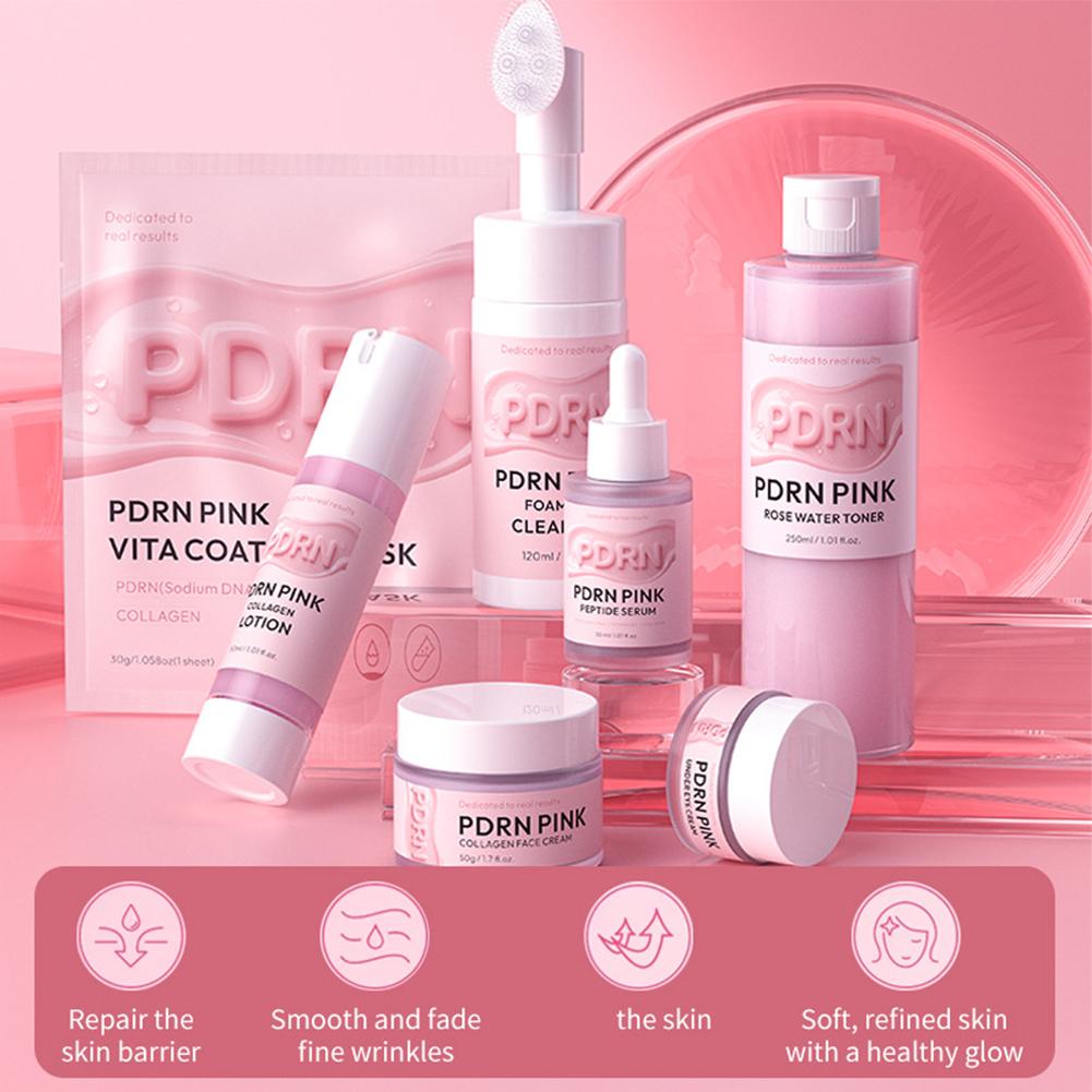 핑크 PDRN 연어 DNA 콜라겐 스킨케어 세트: 펩타 - Skincare Glowing 리뷰 및 가격