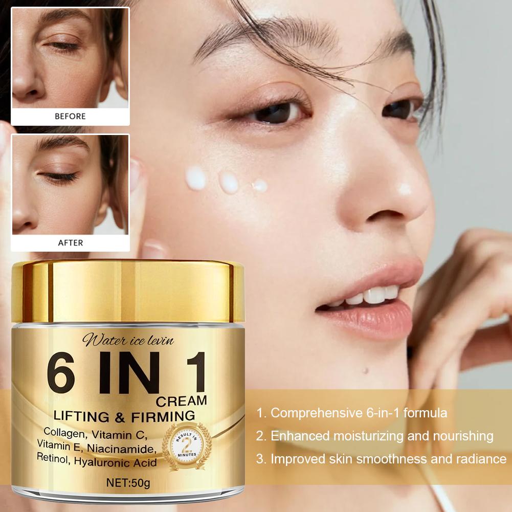 6 in 1 콜라겐 페이스 크림 리프팅 탄력 보습제 비 - Vitamin C Serum 리뷰 및 가격